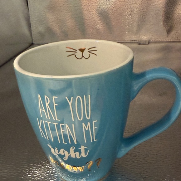 Blue Ceramic Mug with Fun Text - Picture 6 of 12